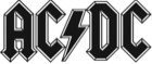 AC/DC Logo schwarz-weiß